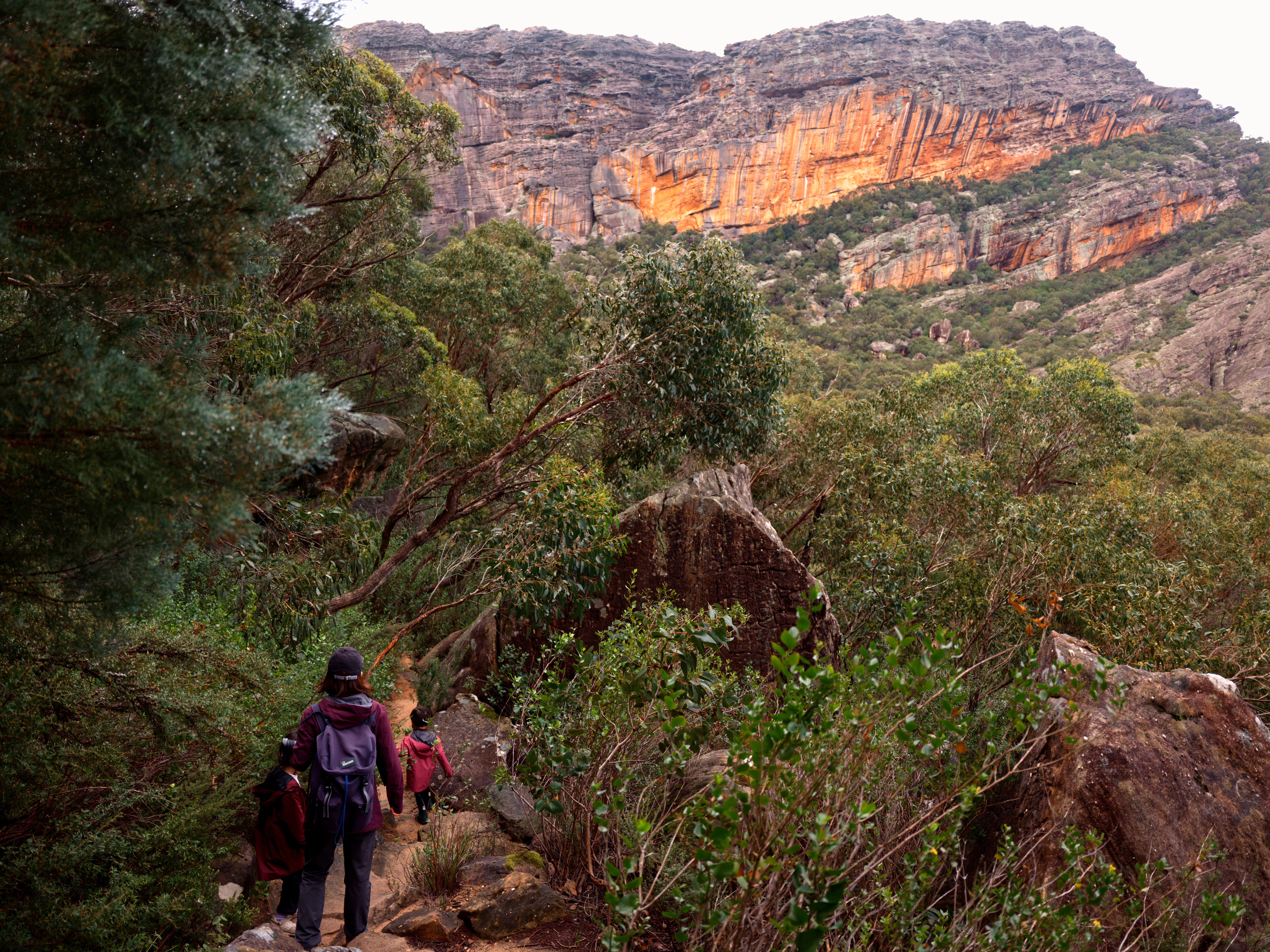 Commencing a walk from the Mt Zero Picnic Area with Mt Stapylton in the background.