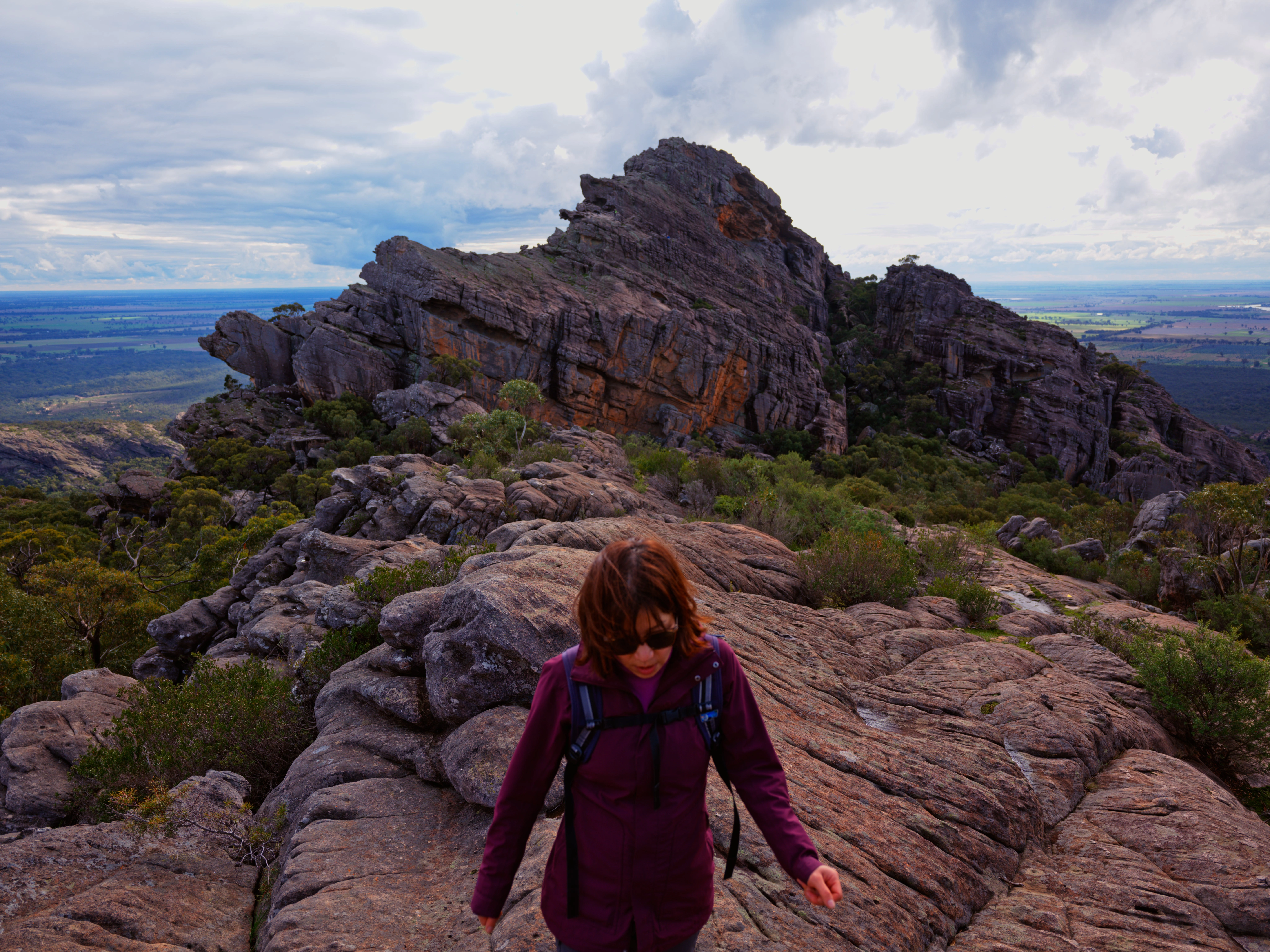Yuiko with Mt Stapylton in the background.